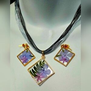 Handmade pressed pendant unisex